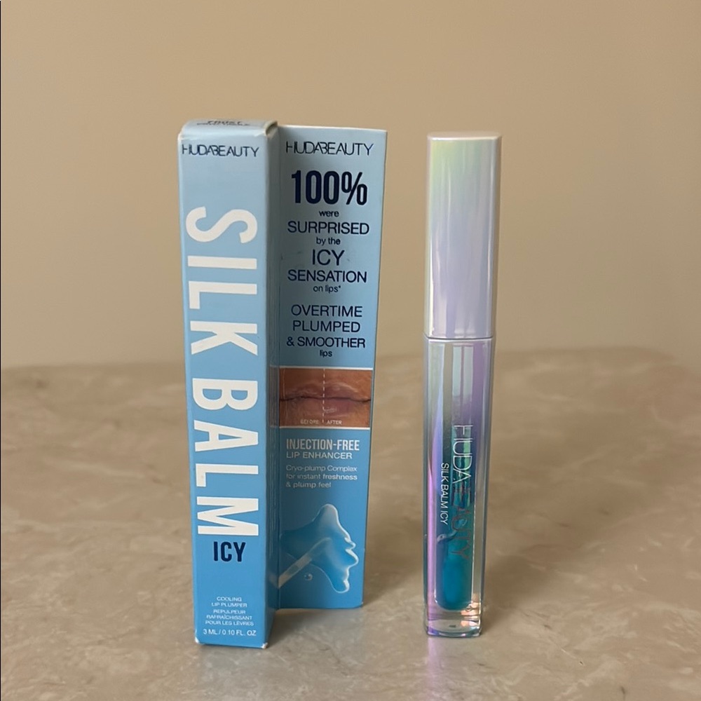 HUDA BEAUTY Silk Balm Icy Lip Enhancer NIB